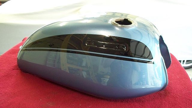 Honda SL125 Strato Blue Metallic Paint Tank