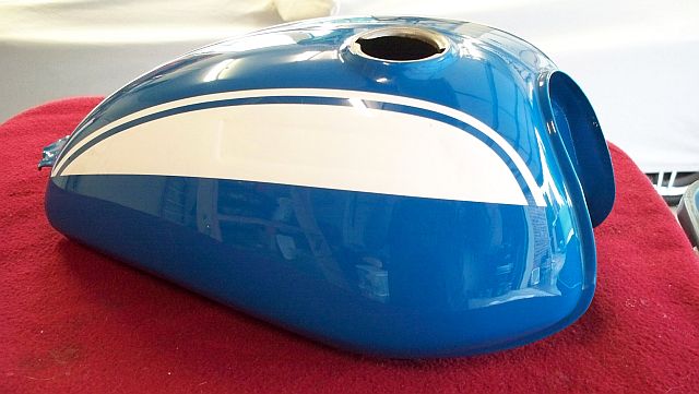 Honda SL70 Aquarius Blue Paint Fuel Tank