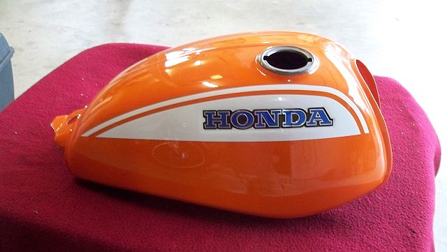 Honda SL70 Mars Orange Paint Tank