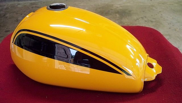 Honda SL70 Summer Yellow Paint Tank